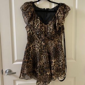 PrettyLittleThing romper cheetah NWT